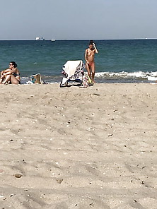 Nice Bitch Topless On The Beach Of Valencia