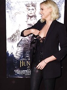 Charlize Theron Nipple Slip At "the Huntsman: Winter's