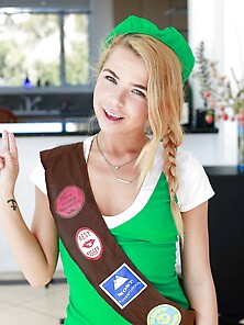 Blonde Babe Alina West Came To Sell Some Cookie And Went With Cr