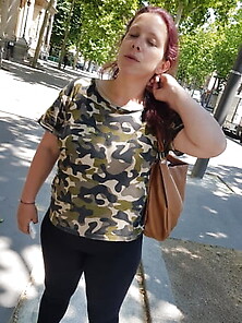 Candid Homeless With Butterface And Nice Ass With Legging