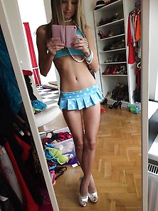 Short Skirt Teens And Babes With Heels And Long Legs