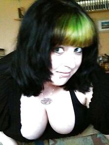 Immense Green Hair Punk Super-Bitch