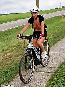 German Milf Silke On A Bike Ride