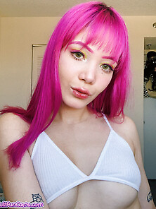 Sexy Amazing Hot Pink Hair Babe