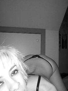 Punk Chick Strips Naked While Selfshooting