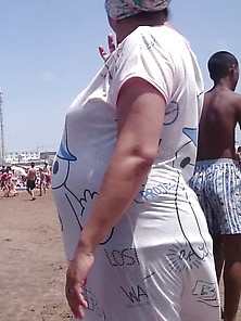 Moroccan Pregnant In The Beach