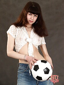 Football Fan Girl Natasha Loves To Be A Desperate Whore Exposing