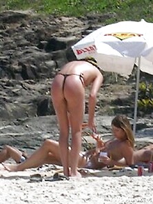 Charlize Theron Topless On A Beach