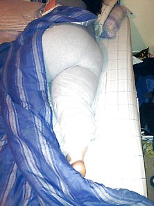 Wifey's Beautiful Fat Ass In Gray Sweetpants Pt1