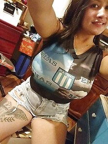 Argentinian Teen W.  Massive Tits In Tight Shirts