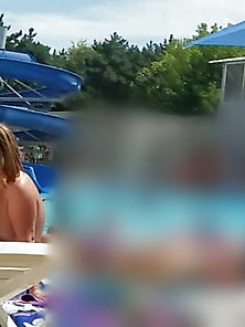 Spy Pool Boobs Woman Romanian
