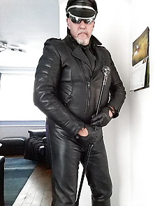 Black Leather Stud Bear