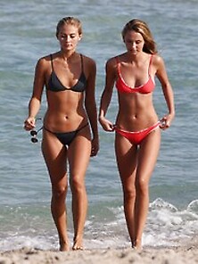 Selena Weber Wearing A Tiny Bikini At The Beach In Miami
