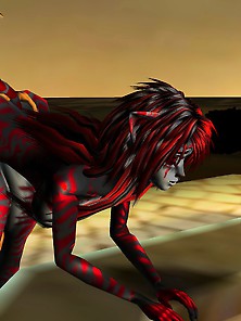 Imvu - Nude Red Tiger Playtime
