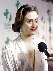 Emmy Rossum Looking Glamorous In White