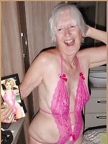 Mature Slut Sue,  Wearing New Pink Negligee And Orgasming
