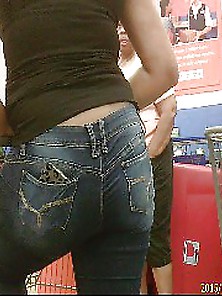Ebony Ass In Tight Jeans By Hrga 15350