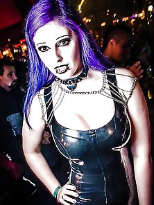 Sexy German Gothic Babe With Blue Hair Hfh