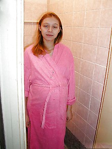 Pregnant Ladies Pink Robe