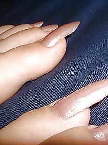 Random Long Natural Fingernails And Toenails