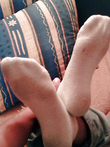 Goddess Feet Candid 2 In White Socks (Old)