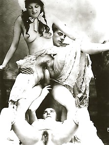Old Vintage Sex - In A French Brothel Threesome (Anal) Set 1