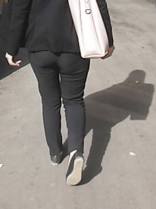 Arab Egyptian Hijab Slut In Black Uniform 315