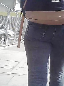 Curvy Bum In Tight Jeans In Woodgrange