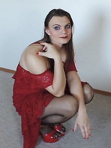 Shooting In Red Dress