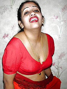 Fatty Aunty Undressing Sari And Teasing