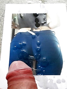 Cumtribute On Freddy Wr Up Jeans Ass