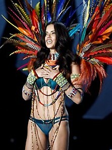 Adriana Lima See Thru Panties At Vs Fashion Show