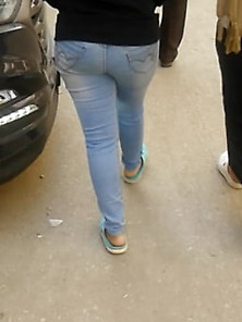 Arab Egyptian Hijab Muslim Teen Cute Ass In Jeans 126