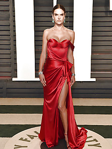 Alessandra Ambrosio Red Dress 2017