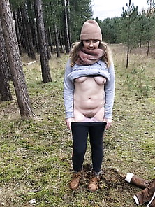Cute British Girl In The Forest