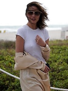 Chrissy Teigen Hard Nipples On The Beach In Miami