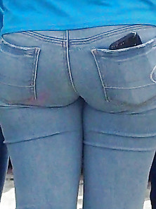 Her Teen Ass & Butt In Jeans