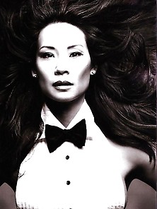 American Actress,  Model And Artist Lucy Liu.