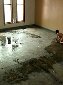 Scrubbing Floors Empty Room