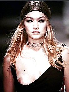 Gigi Hadid -- Oops (Versace Fashion Show In Milan)