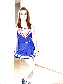Pale-Skinned Girl Bought Sexy Cheerleader Uniform For Hot Stript