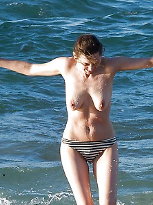 Marion Cotillard Topless & Bikini Bottoms.